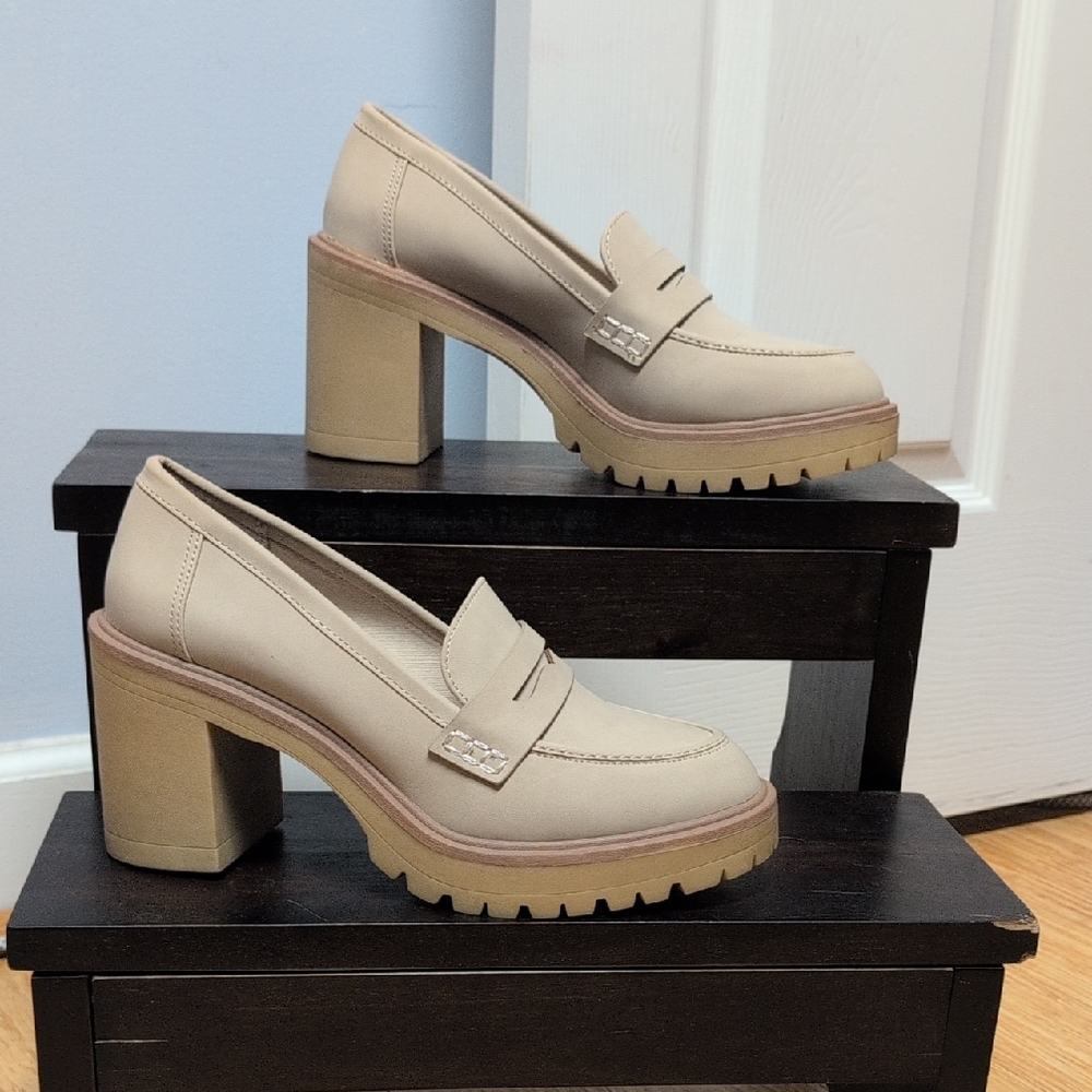 Dolce Vita Cream Platform Lug Loafers